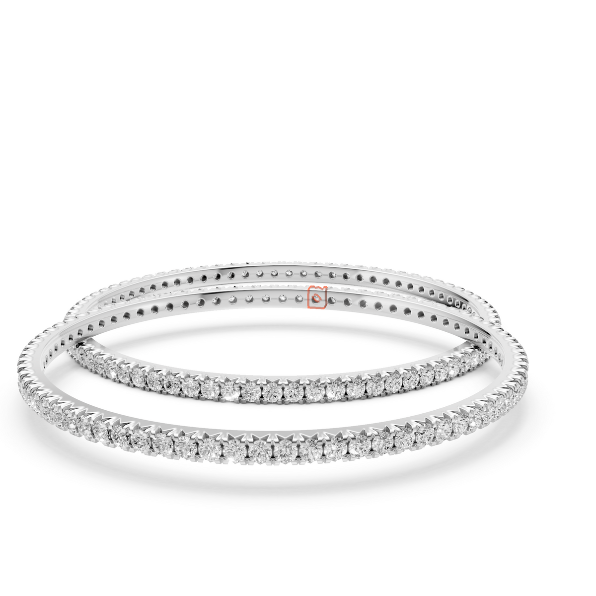 Minimalist Stackable Diamond Eternity Bangles for Women In 14K Yellow Gold