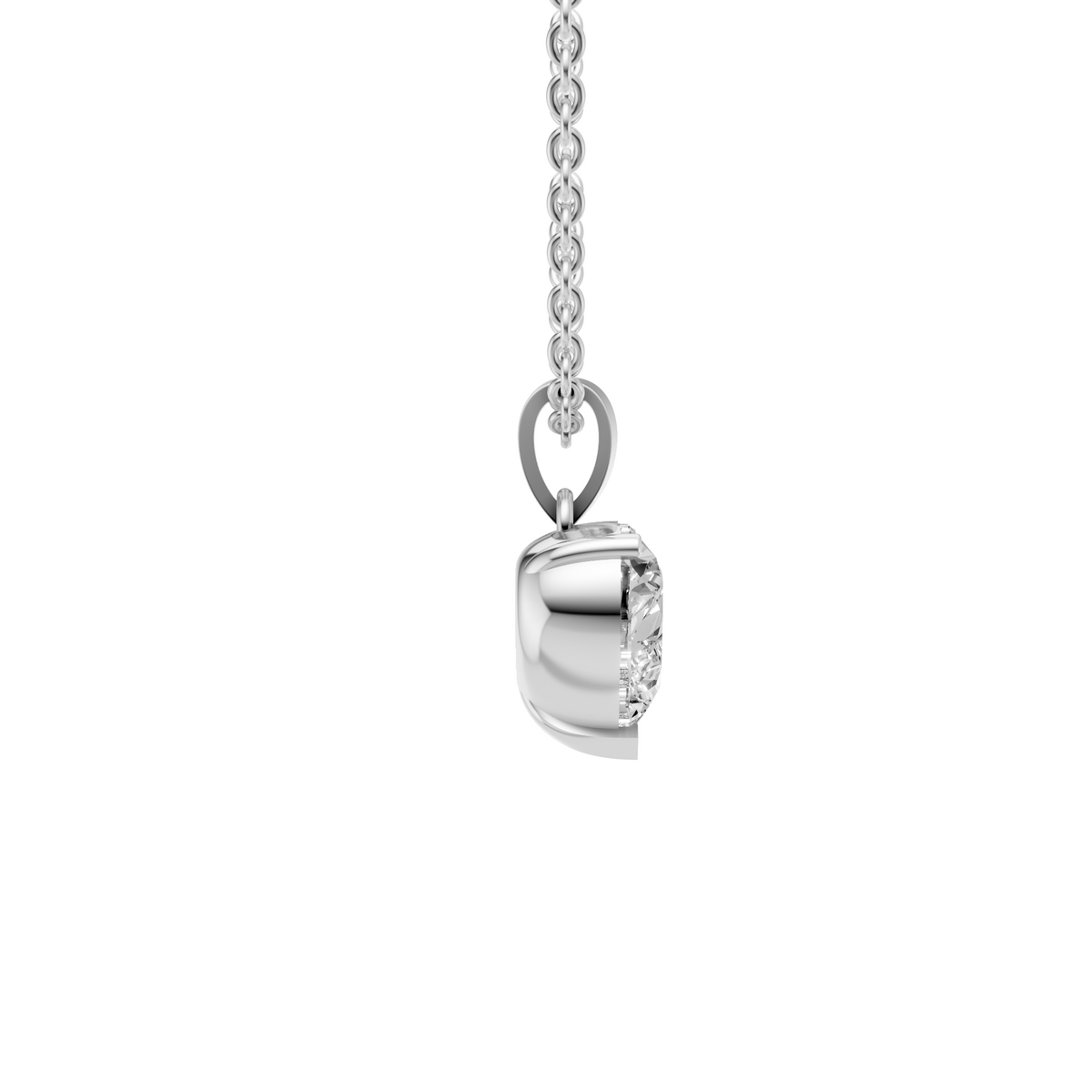 Amara Heart Diamond Solitaire Pendant in 14K Gold