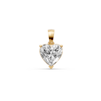 Amara Heart Diamond Solitaire Pendant in 14K Gold