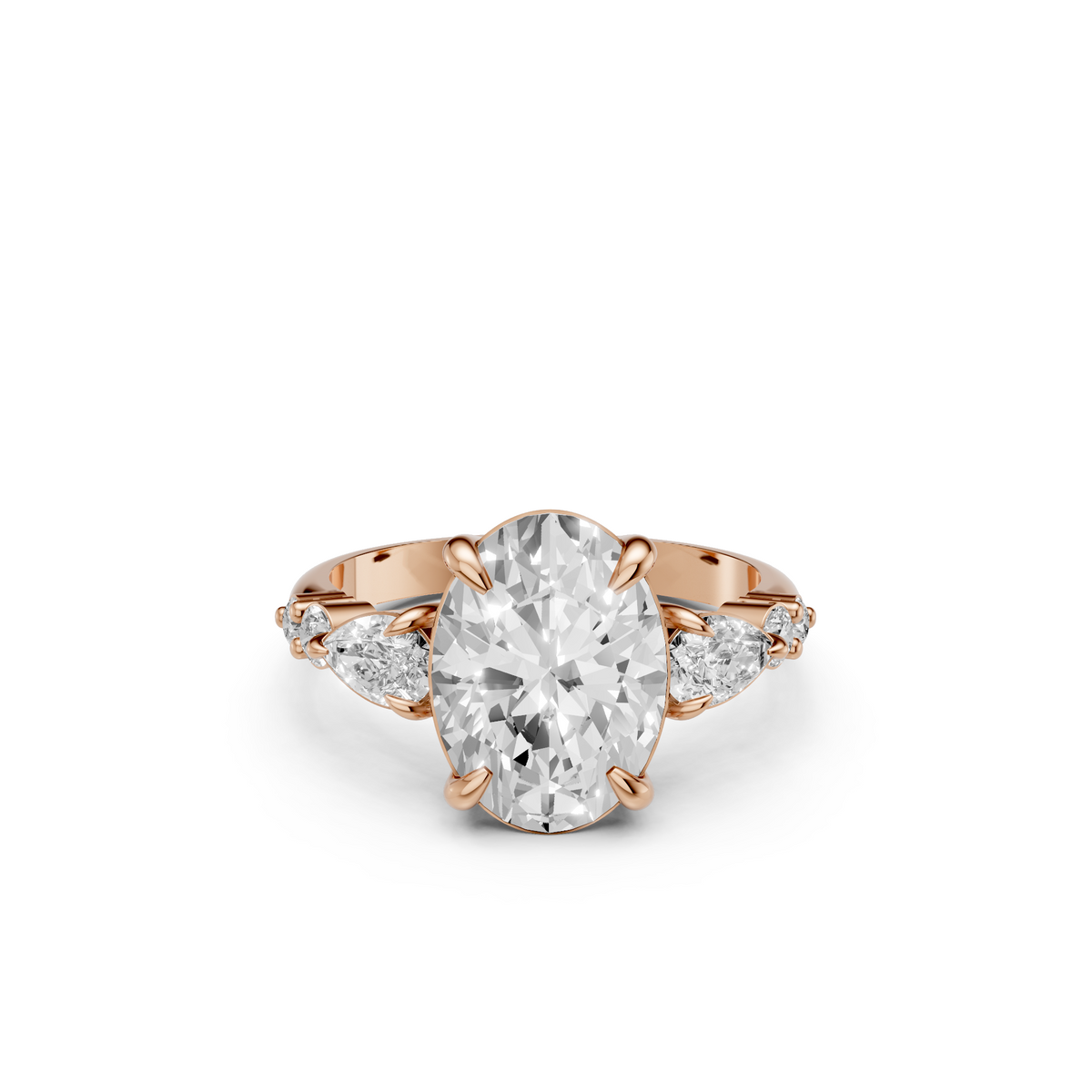 Seraphina Oval Cut Pear Diamond Engagement Ring