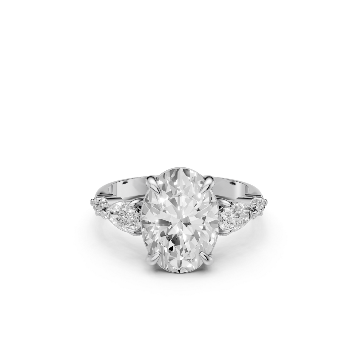 Seraphina Oval Cut Pear Diamond Engagement Ring