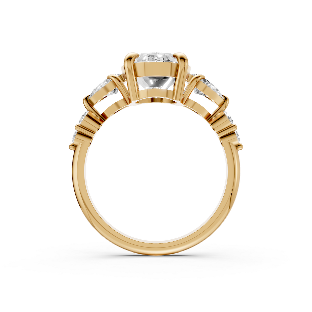 Seraphina Oval Cut Pear Diamond Engagement Ring