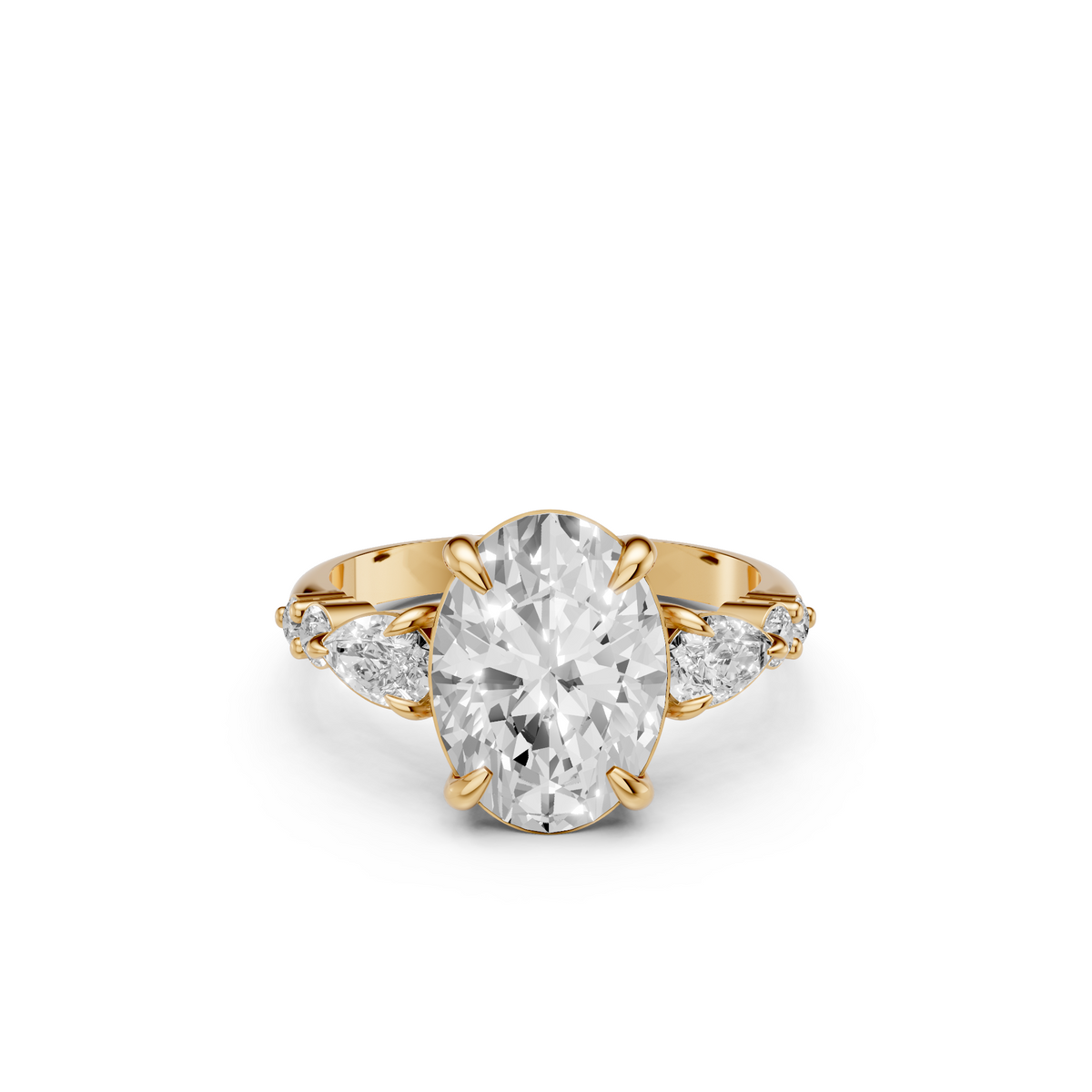 Seraphina Oval Cut Pear Diamond Engagement Ring