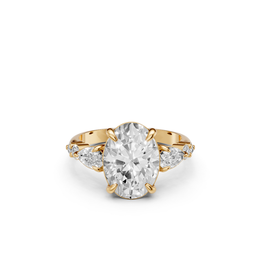 Seraphina Oval Cut Pear Diamond Engagement Ring