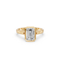Nova Emerald Cut Diamond Bezel Set Engagement Ring