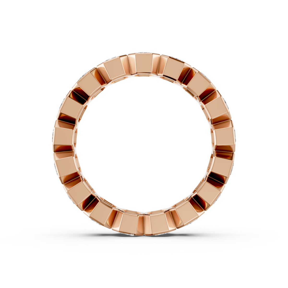 Contemporary Radiant Diamond Full Eternity Wedding Band