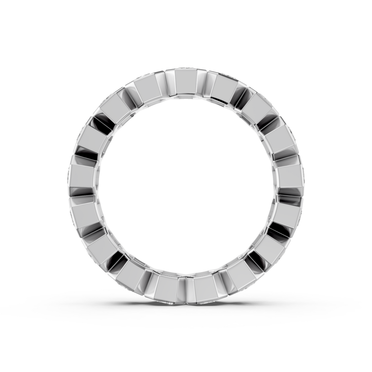Contemporary Radiant Diamond Full Eternity Wedding Band