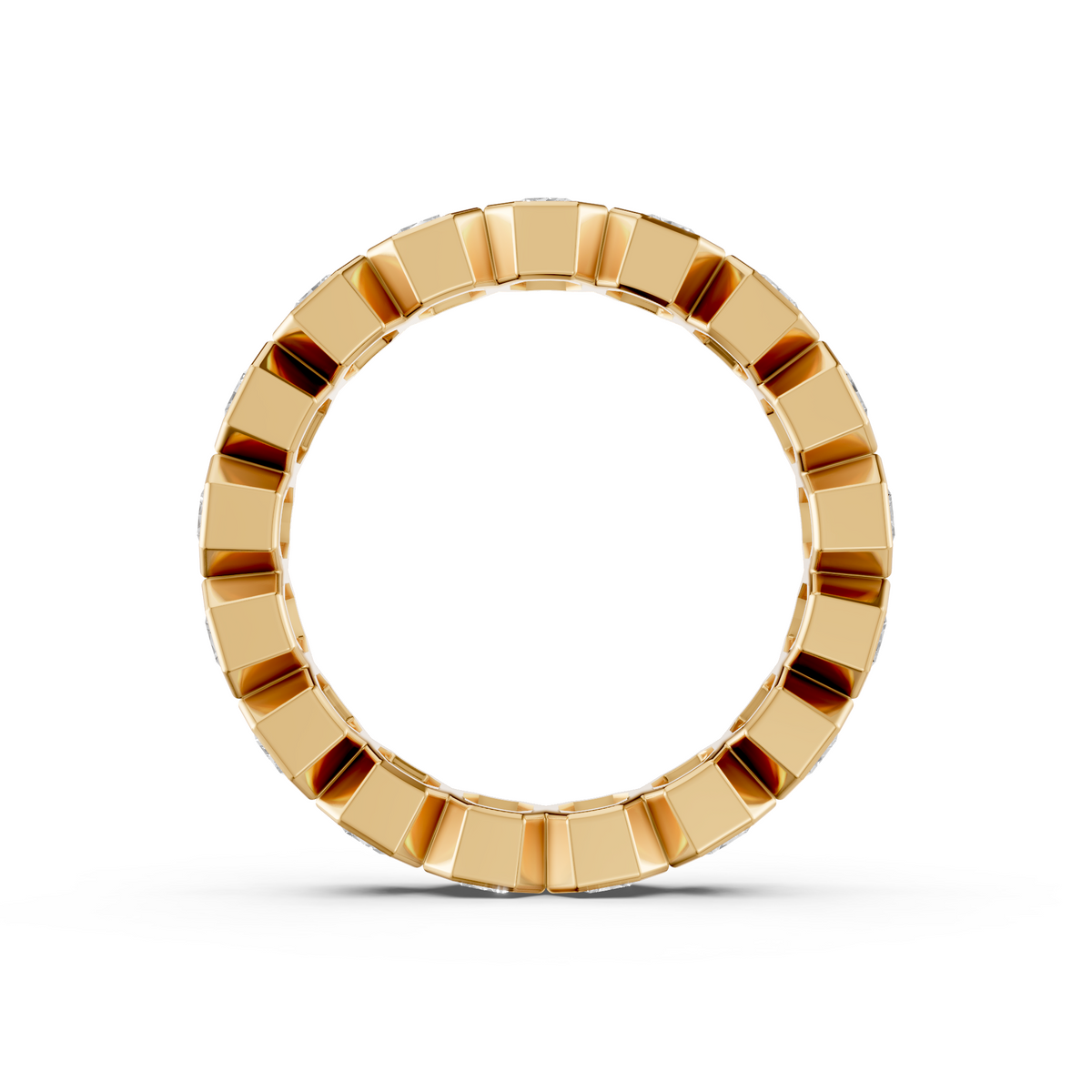 Contemporary Radiant Diamond Full Eternity Wedding Band