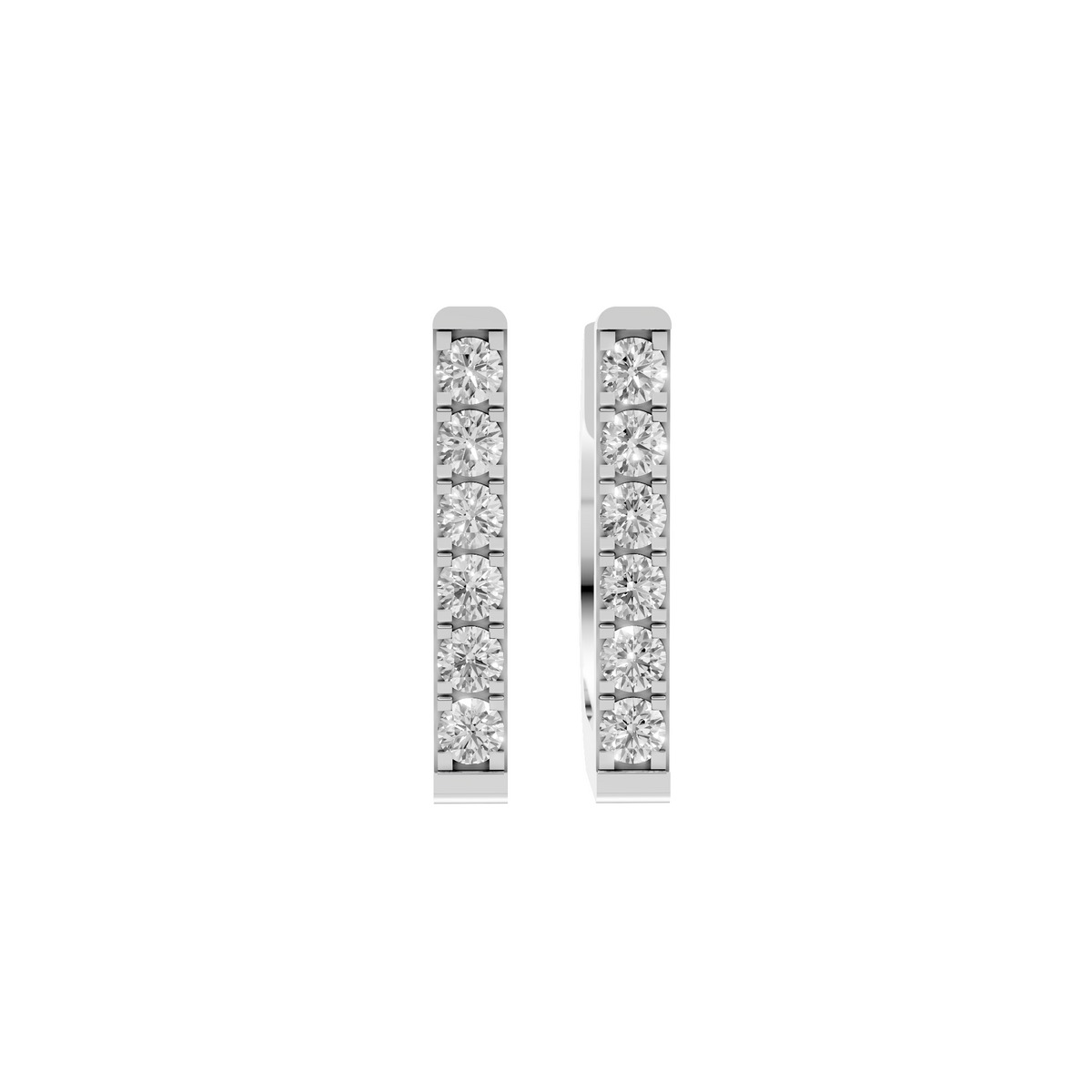 Nova Round Diamond Pavé Huggie Hoop Earrings