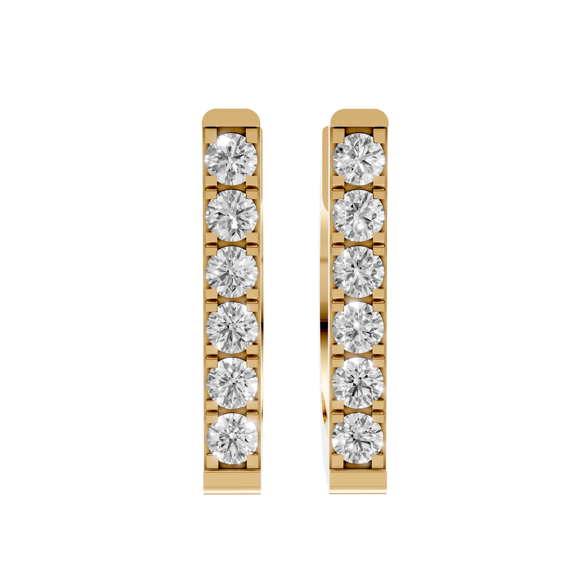 Nova Round Diamond Pavé Huggie Hoop Earrings