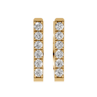 Nova Round Diamond Pavé Huggie Hoop Earrings