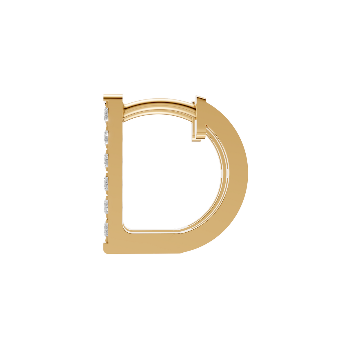 Nova Round Diamond Pavé Huggie Hoop Earrings
