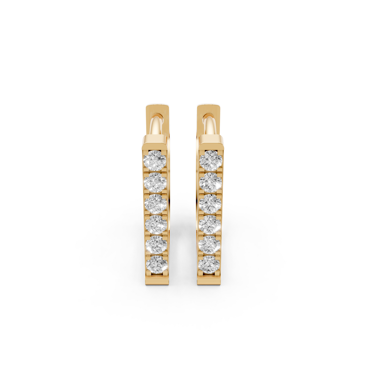 Nova Round Diamond Pavé Huggie Hoop Earrings