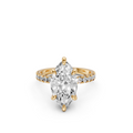 Elara Marquise Diamond Ring with Pave Diamond Band