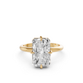 Zora Radiant Diamond Statement Ring with Sculptural Prong Setting