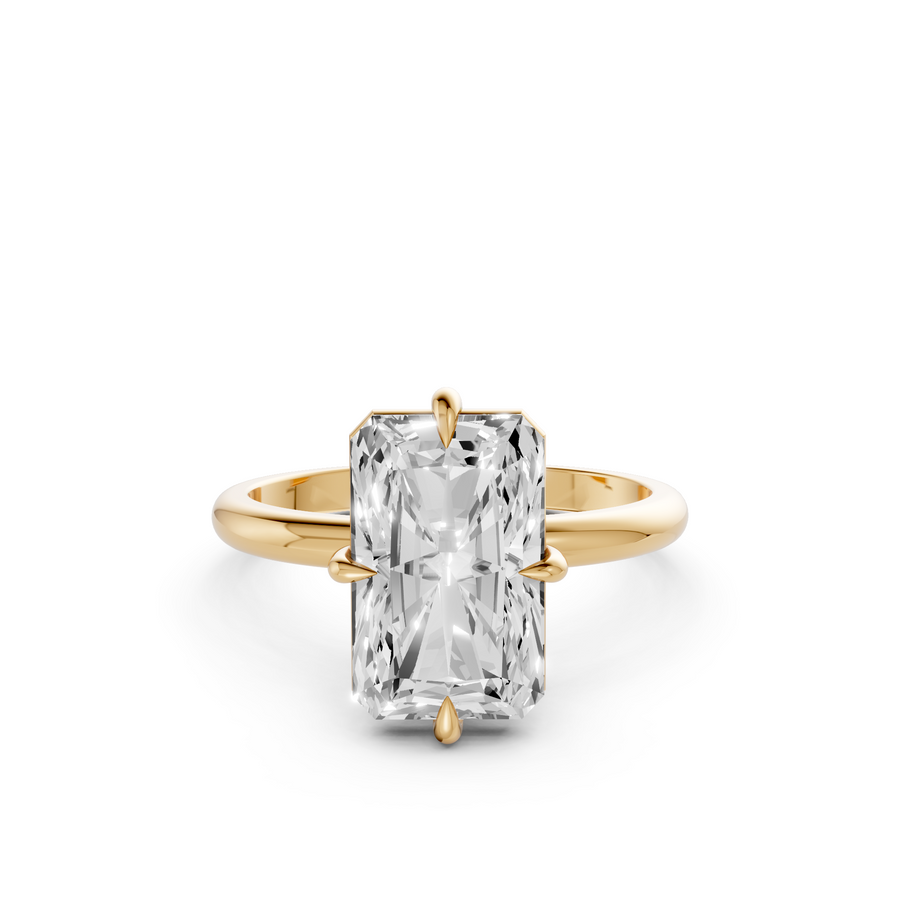 Zora Radiant Diamond Statement Ring with Sculptural Prong Setting
