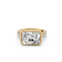 Valentina Radiant Diamond Bezel Set Anniversary Ring