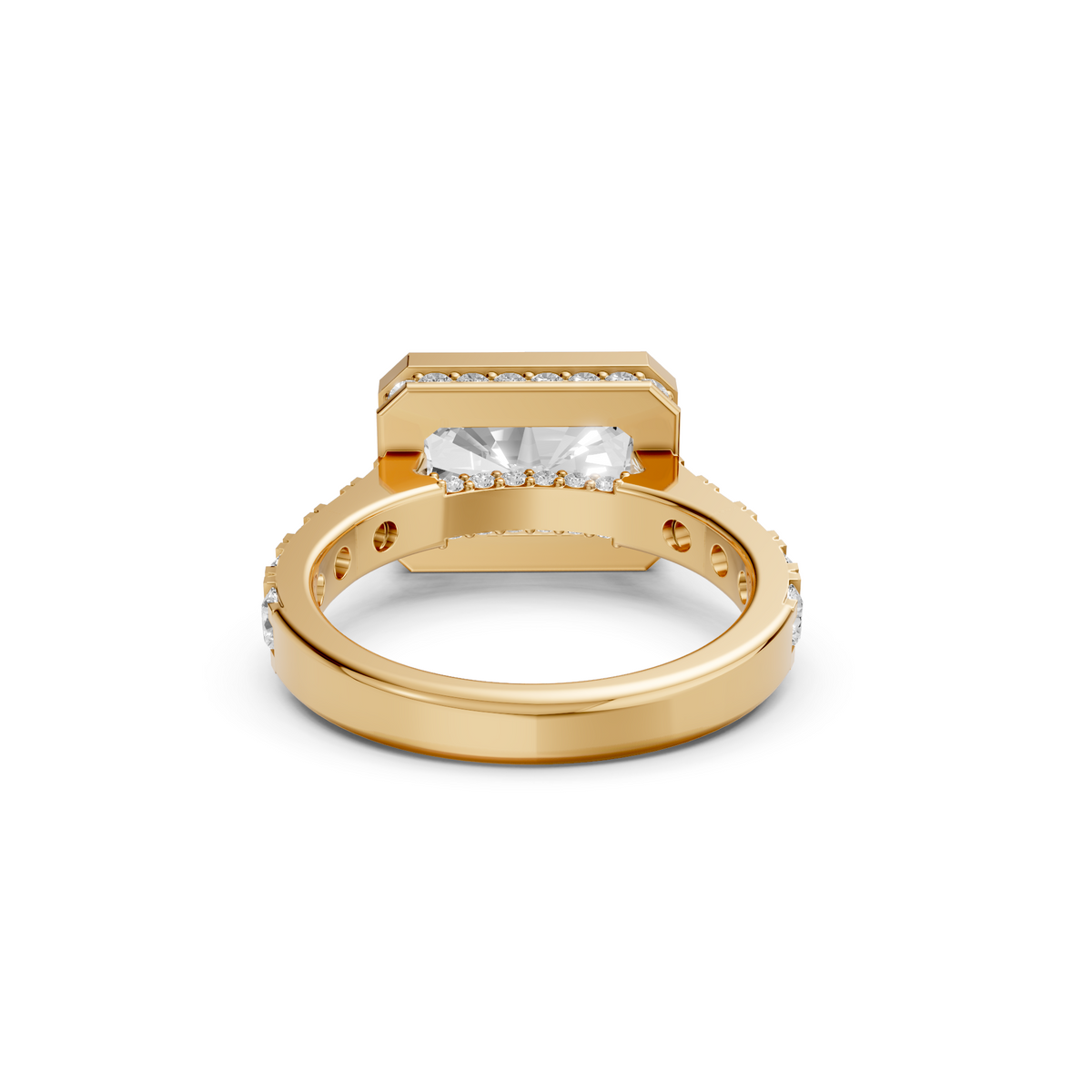 Valentina Radiant Diamond Bezel Set Anniversary Ring