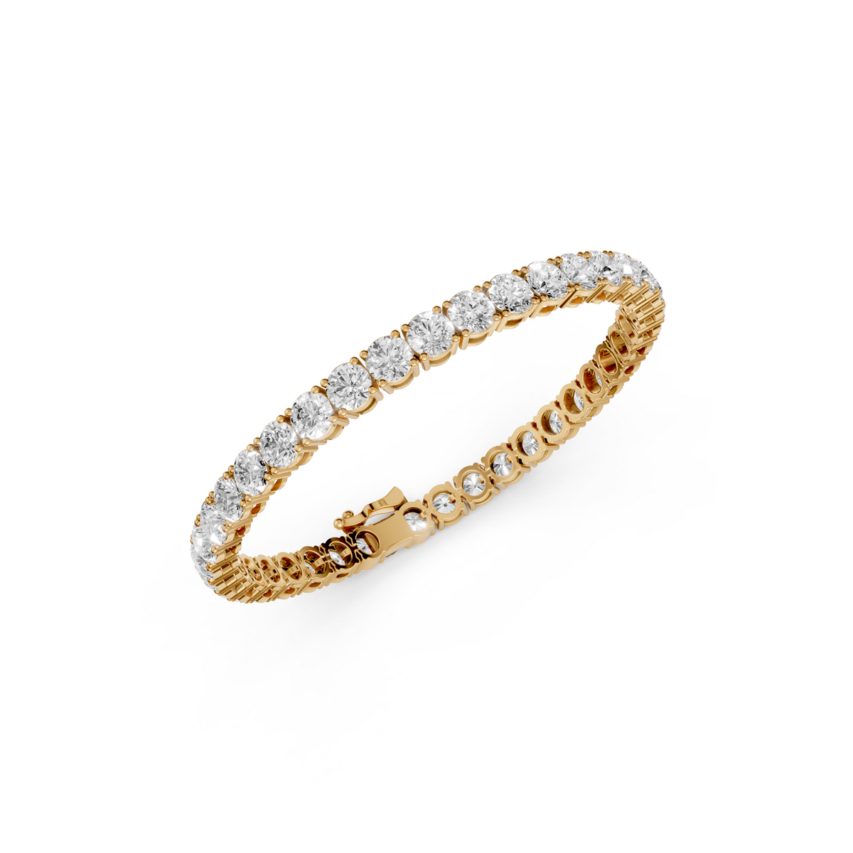 10 CT Classic Tennis Bracelet In 14K Yellow Gold