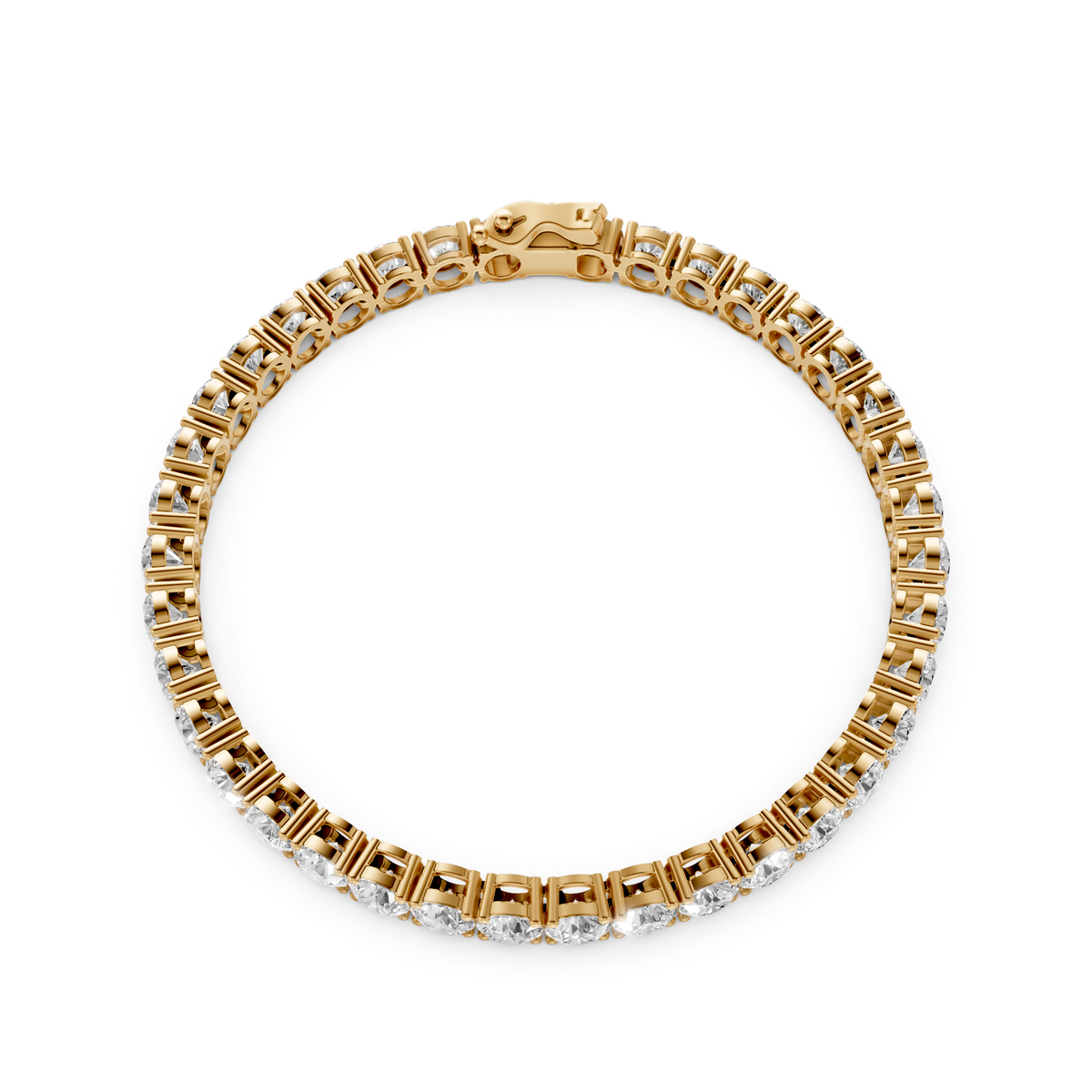 10 CT Classic Tennis Bracelet In 14K Yellow Gold