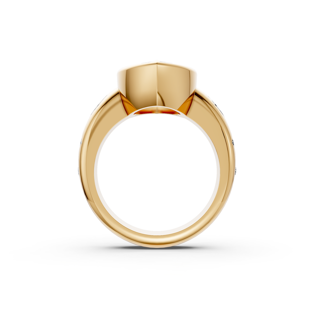 Zora Marquise Diamond Sculptural Side Stone Engagement Ring