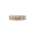 Elara Radiant Cut Diamond Bezel Set Full Eternity Band Ring