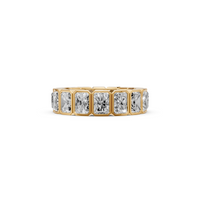 Elara Radiant Cut Diamond Bezel Set Full Eternity Band Ring