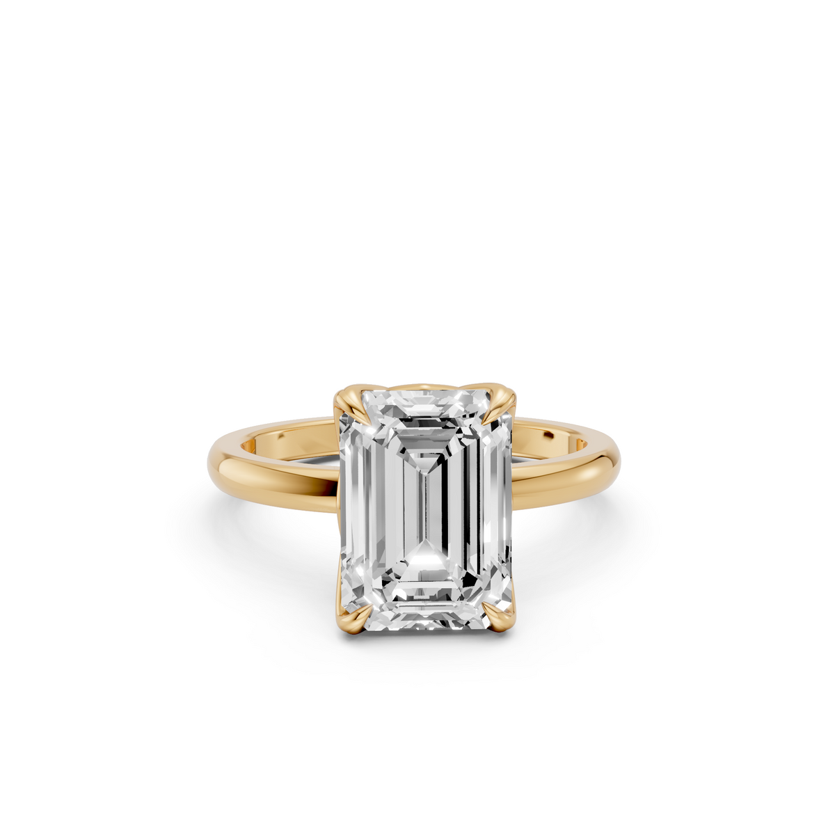 Vivienne Emerald Cut Diamond Solitaire Engagement Ring