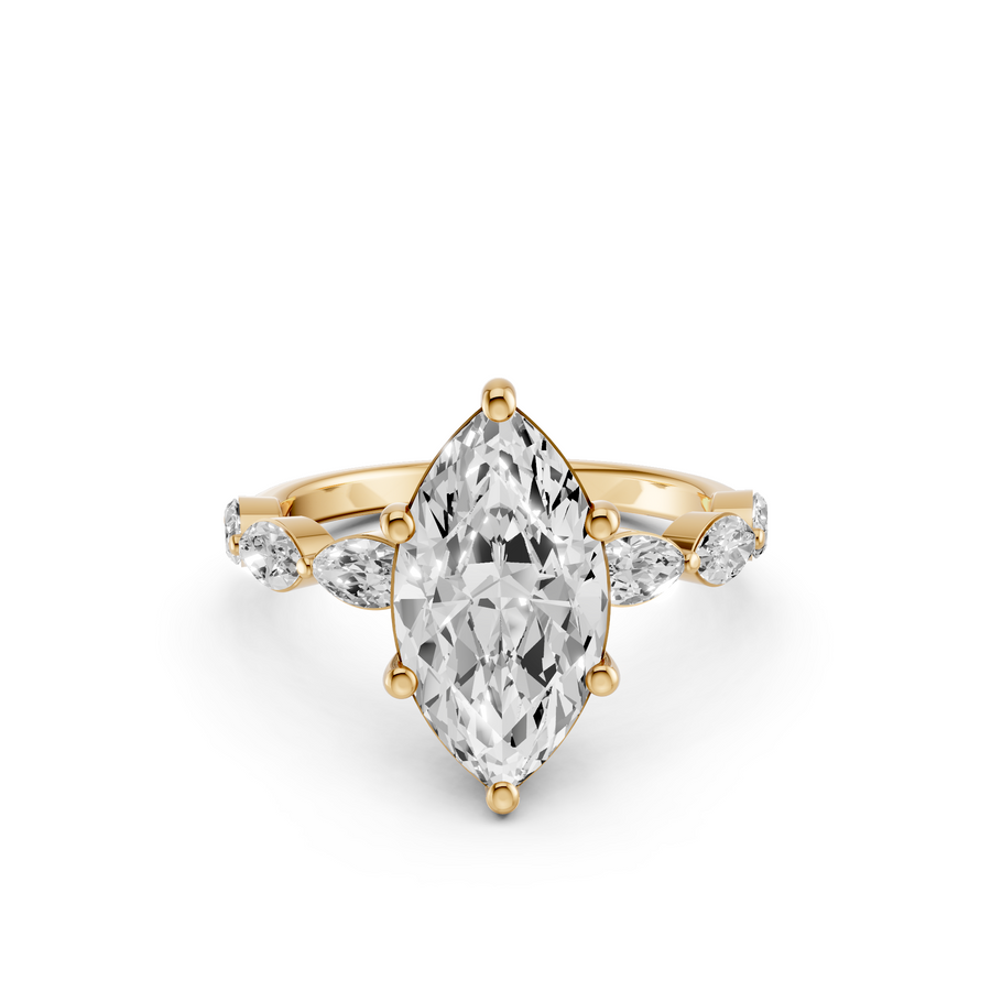 Celeste Marquise Diamond Three Stone Inspired Ring