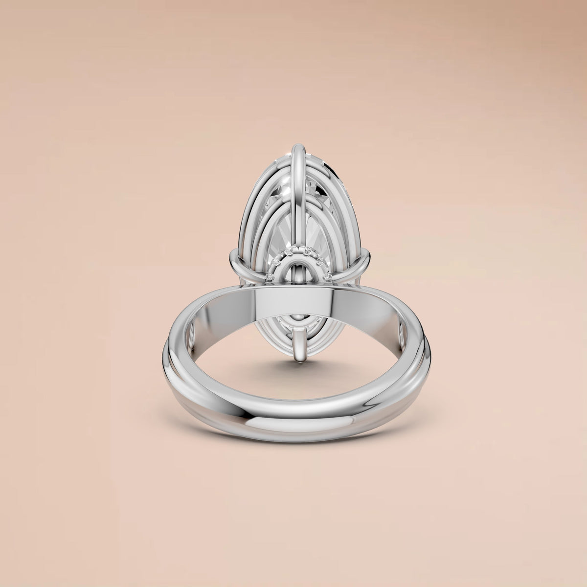 Elara Oval Diamond Statement Engagement Ring