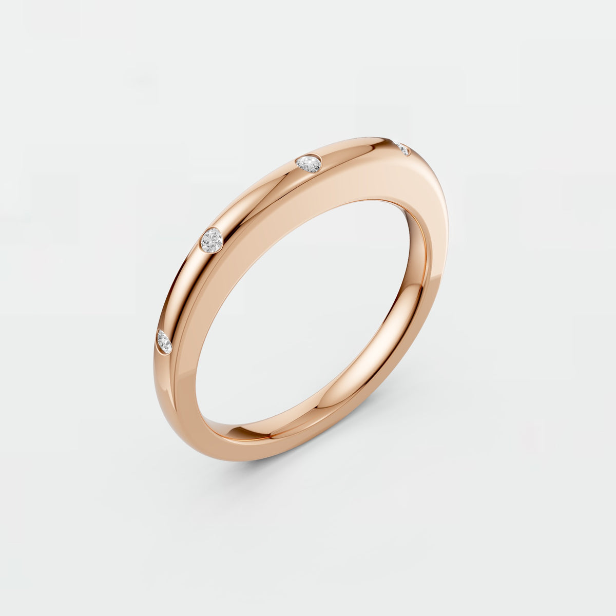 Nova Round Diamond Stackable Wedding Band