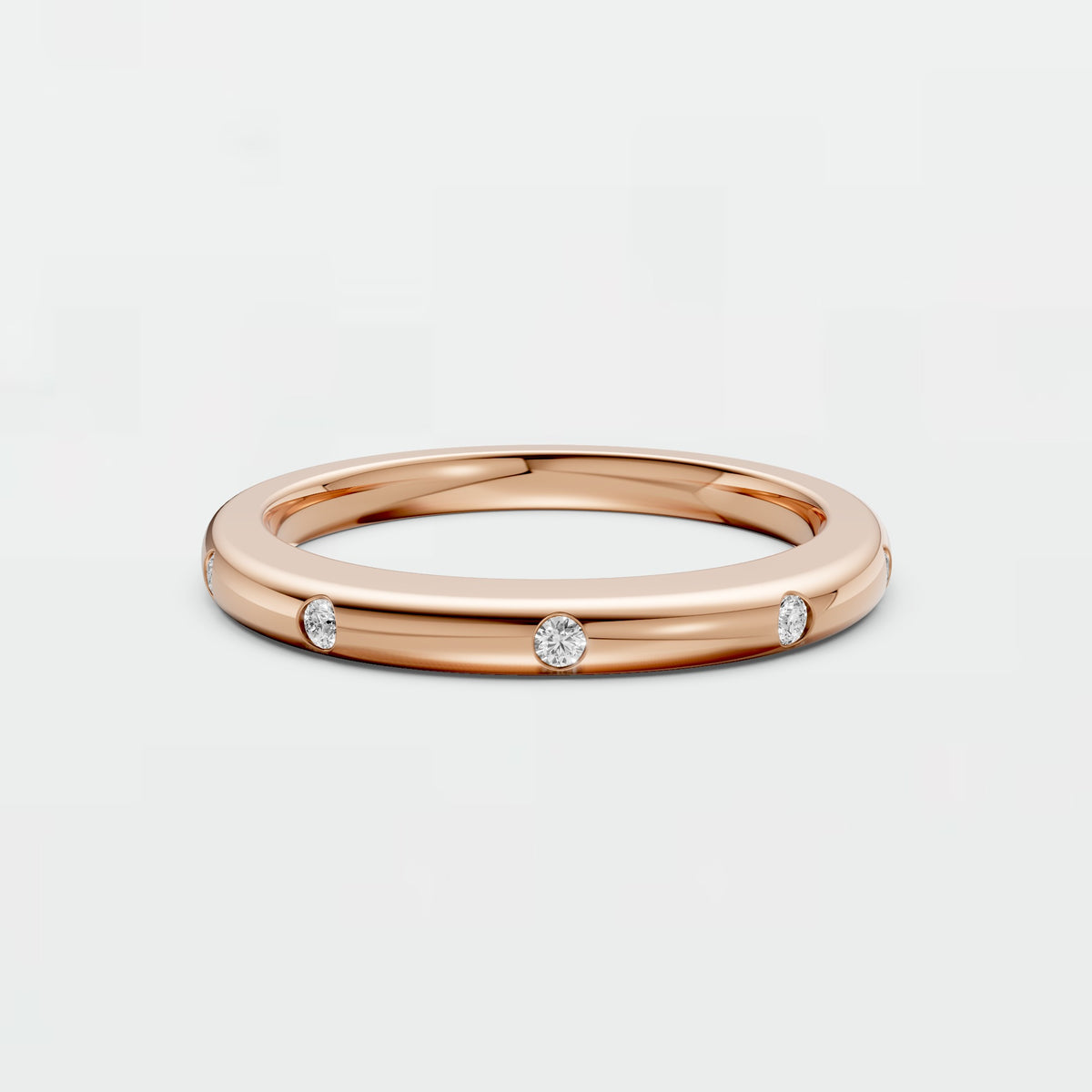Nova Round Diamond Stackable Wedding Band