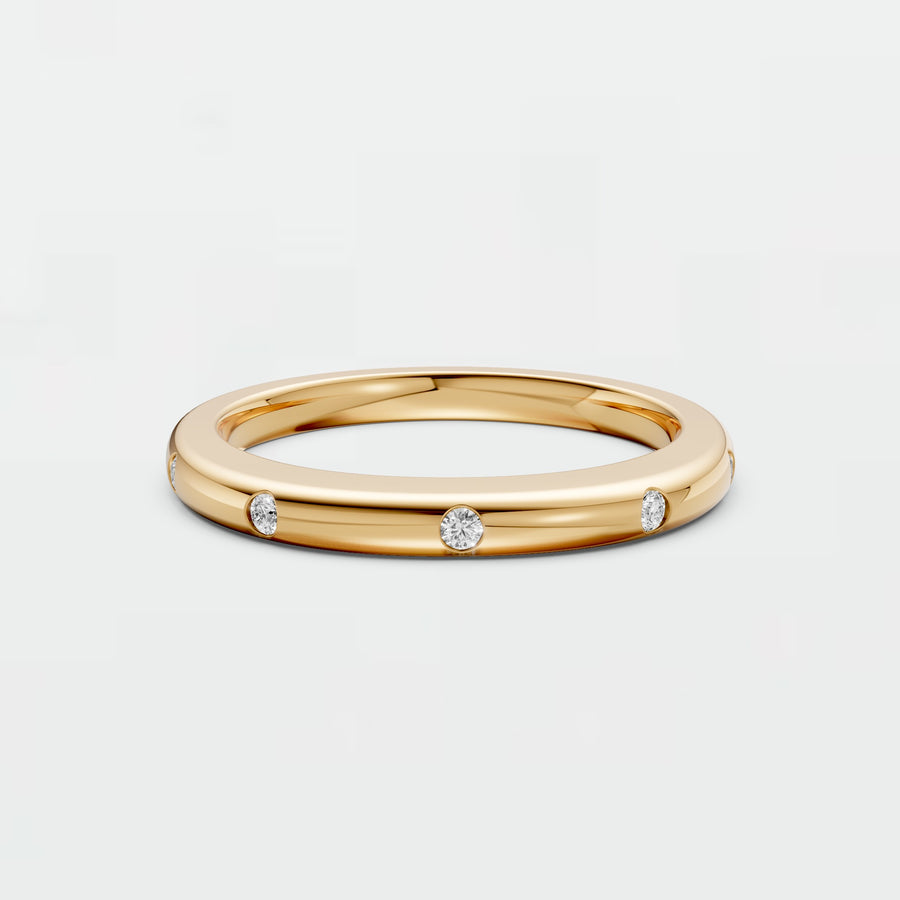 Nova Round Diamond Stackable Wedding Band