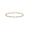 Alternating Pear Diamond Link Bracelet in 14K Gold