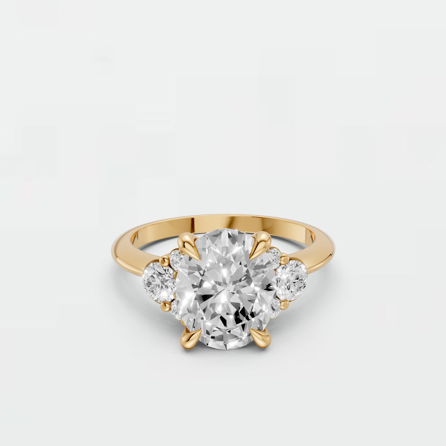 Celeste Oval Cut Diamond Halo Engagement Ring