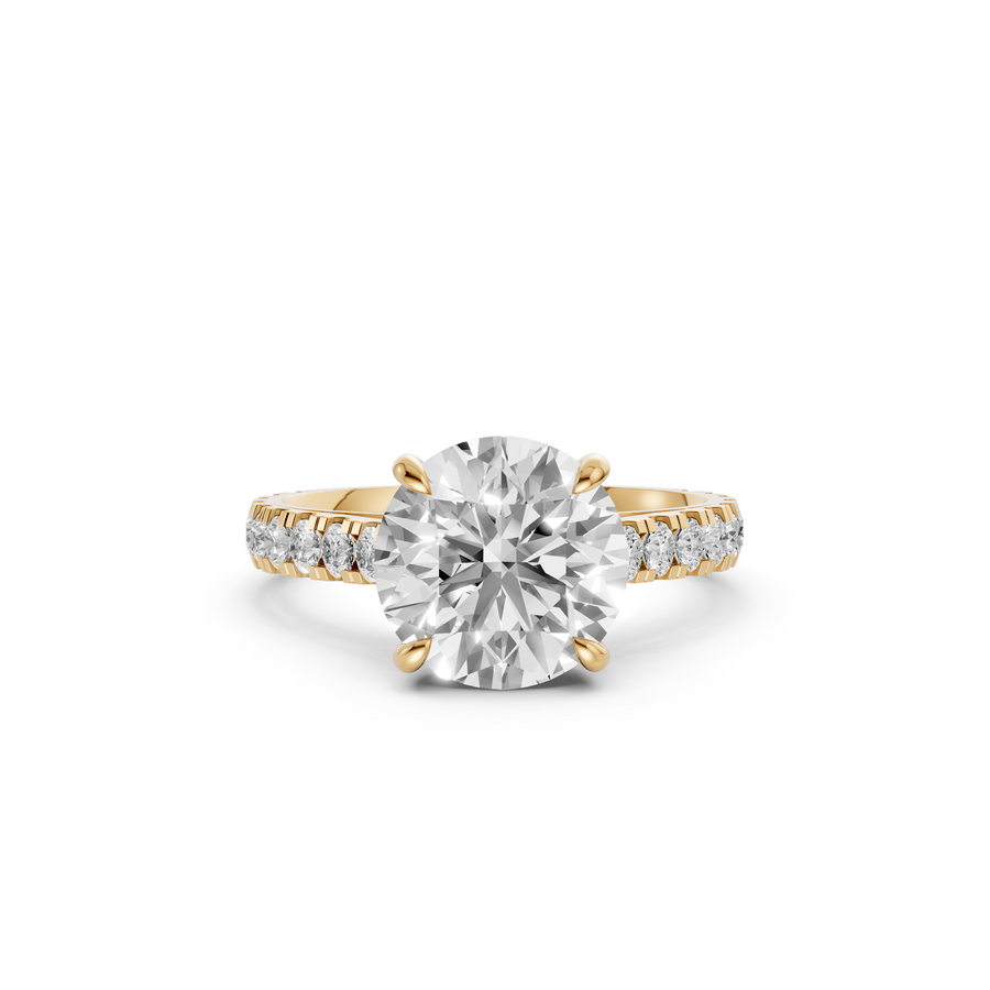 Elara Radiance Diamond Engagement Pavé Band