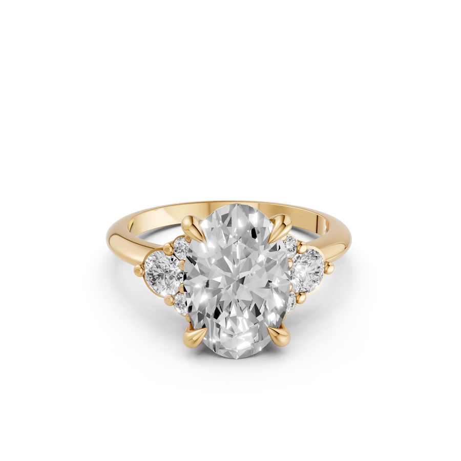 Celeste Oval Diamond Halo Engagement Ring