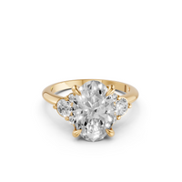 Celeste Oval Diamond Halo Engagement Ring