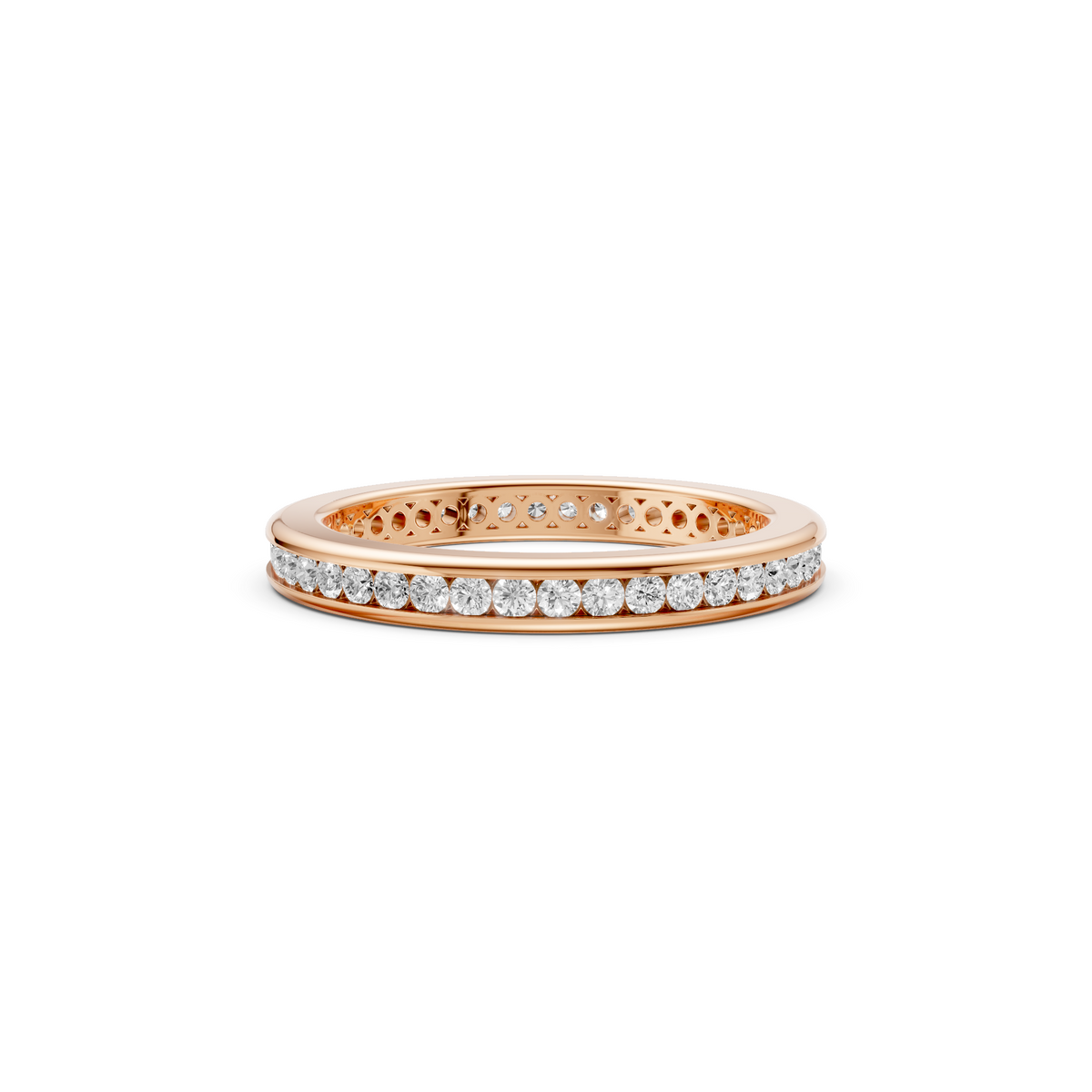 Round Diamond Full Eternity Wedding Band