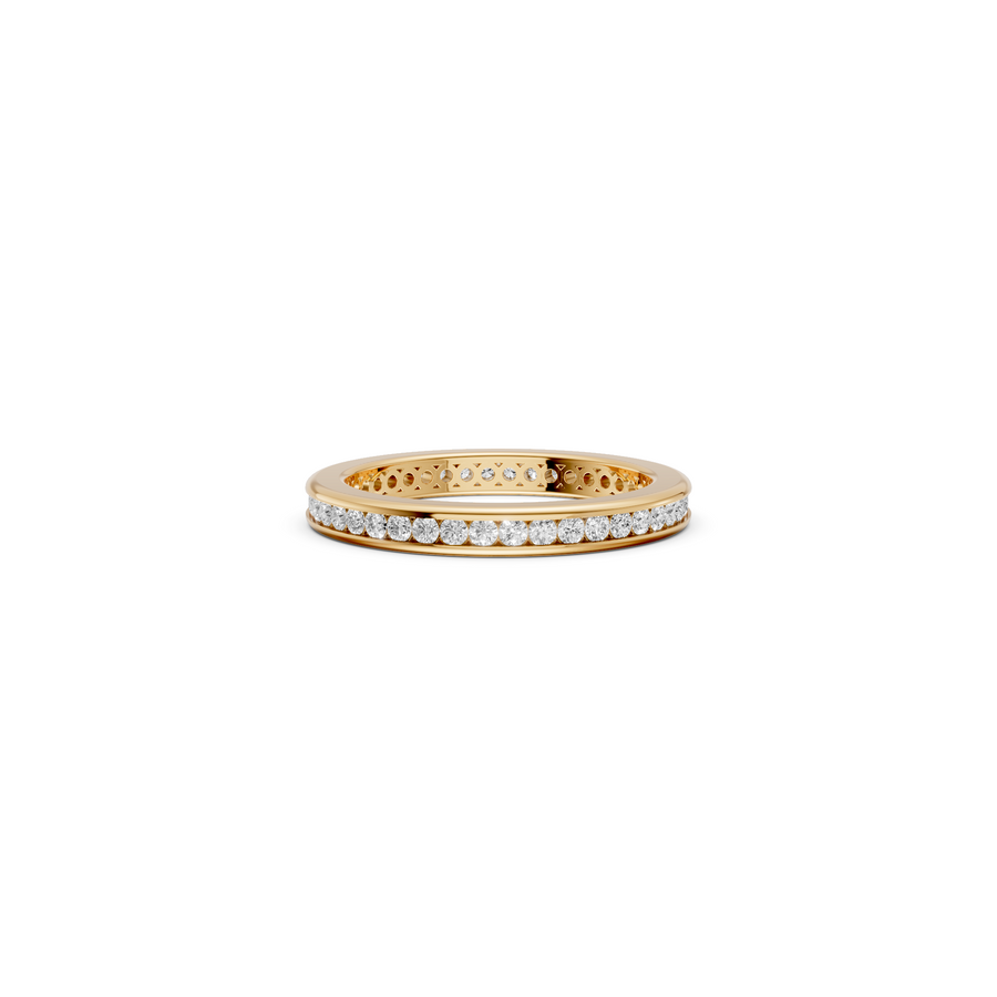 Round Diamond Full Eternity Wedding Band
