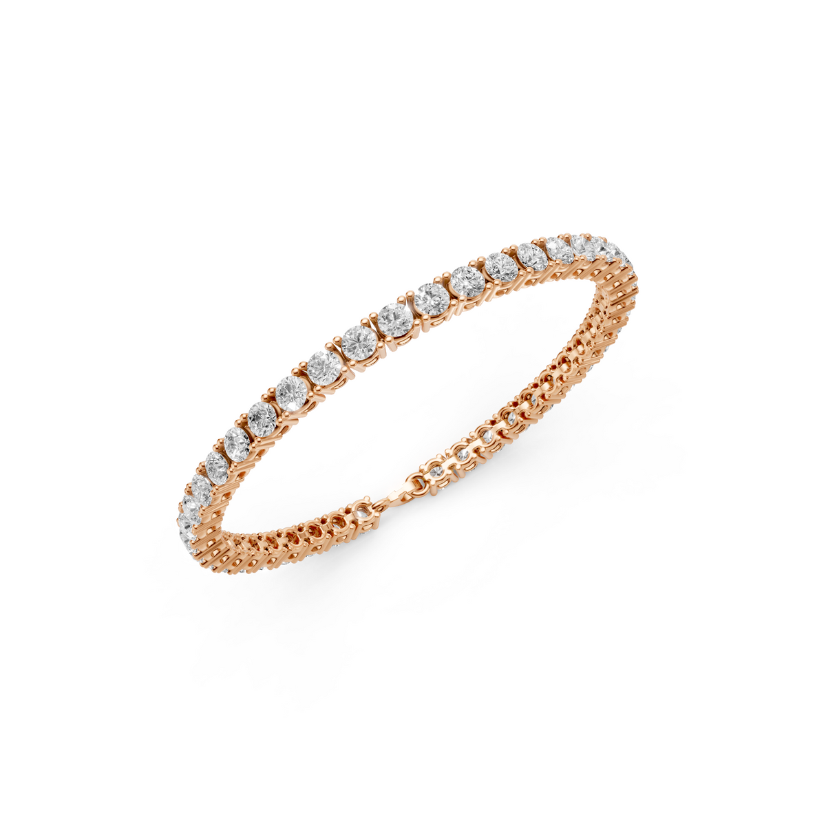 Classic Round Diamond Tennis Bracelet In 14K Gold