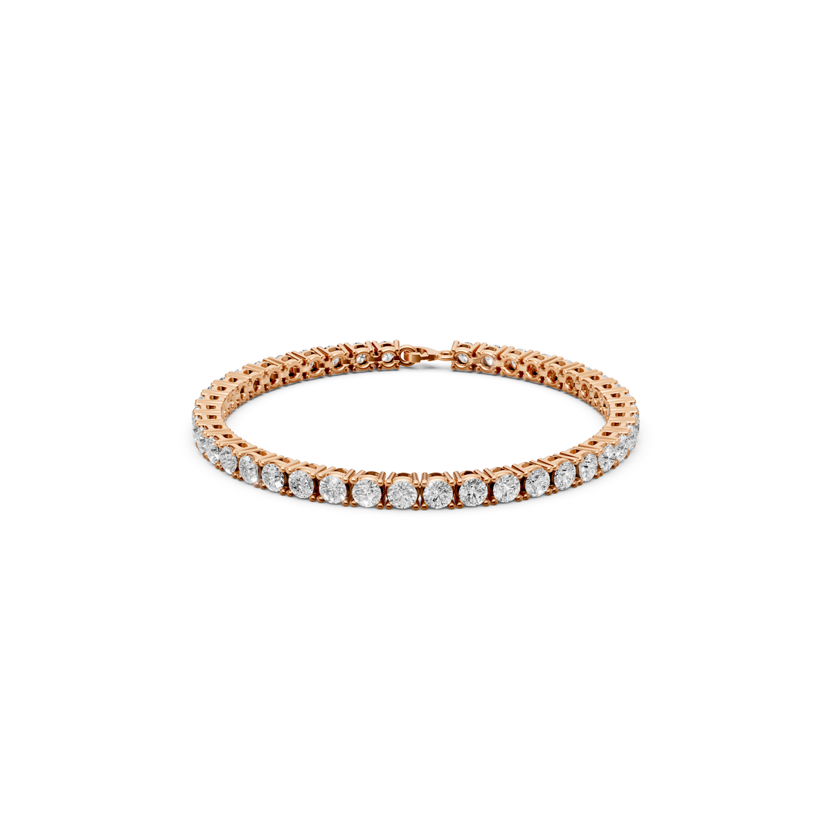 Classic Round Diamond Tennis Bracelet In 14K Gold
