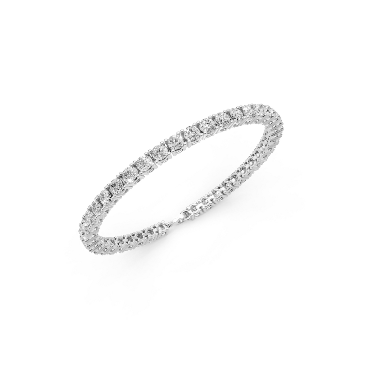 Classic Round Diamond Tennis Bracelet In 14K Gold