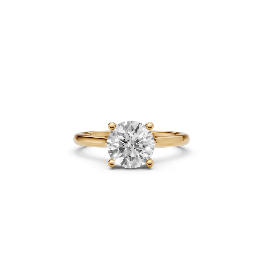Celeste Round Cut Diamond Halo Engagement Ring