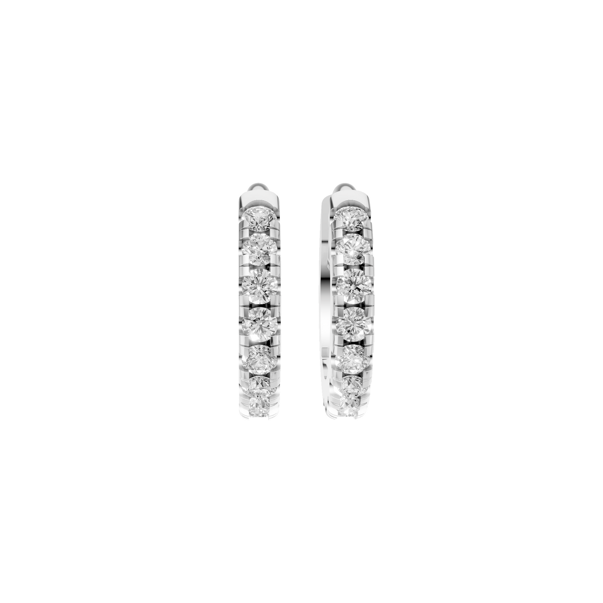 Wren Diamond Huggie Hoop Pave Earrings – 14K Yellow Gold