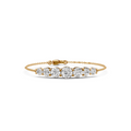 Graduated Round Diamond Station Bracelet in Solid Gold