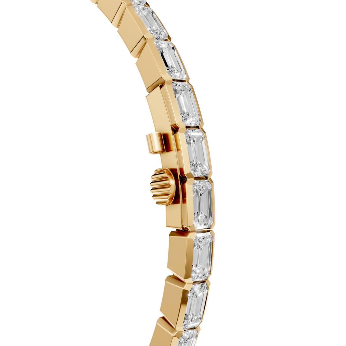 Luxury Emerald Cut Diamond Line Bracelet for Women