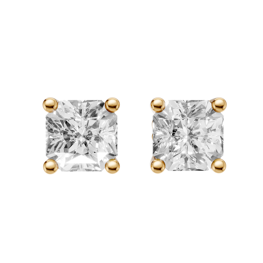 Aria Asscher Diamond Solitaire Stud Earrings