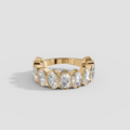 Oval Cut Diamond Eternity Bezel Set Band in 14K Gold