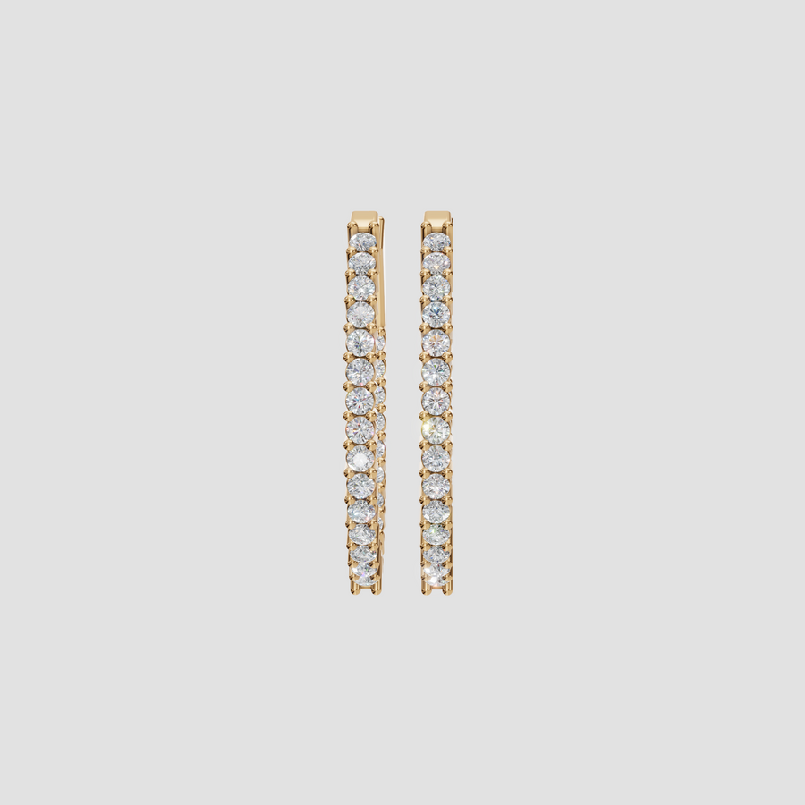 Sienna Round Lab Diamond Hoop Earrings